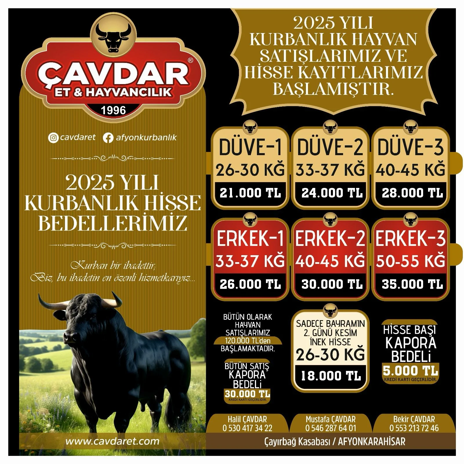 Online Adaklık Kurban | Akika Kurbanı | Şükür Kurbanı | Afyon Adaklık Kurban